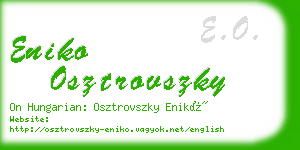 eniko osztrovszky business card